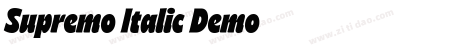 Supremo Italic Demo字体转换